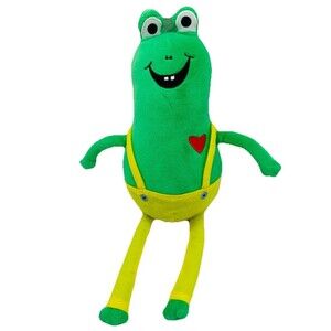 Harry Hopper Plush Frog The Giggling Pig Brand Green Stuffed Toy 11”